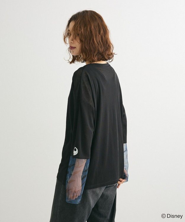 Green Parks ナイトメア／袖シアーＴシャツ Black