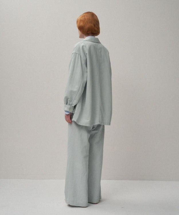 ATON COTTON LINEN KATSURAGI | ワークジャケット DULL SAX