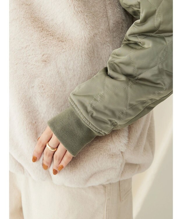 CRAFT STANDARD BOUTIQUE リバーシブルファーブルゾン Khaki