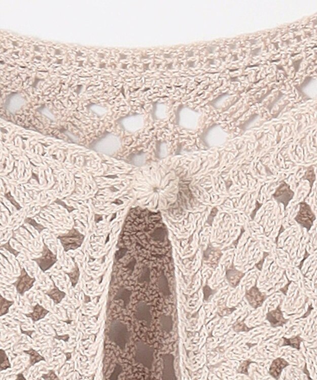 J.PRESS LADIES 【洗える】クロッシェ ニット グレージュ系