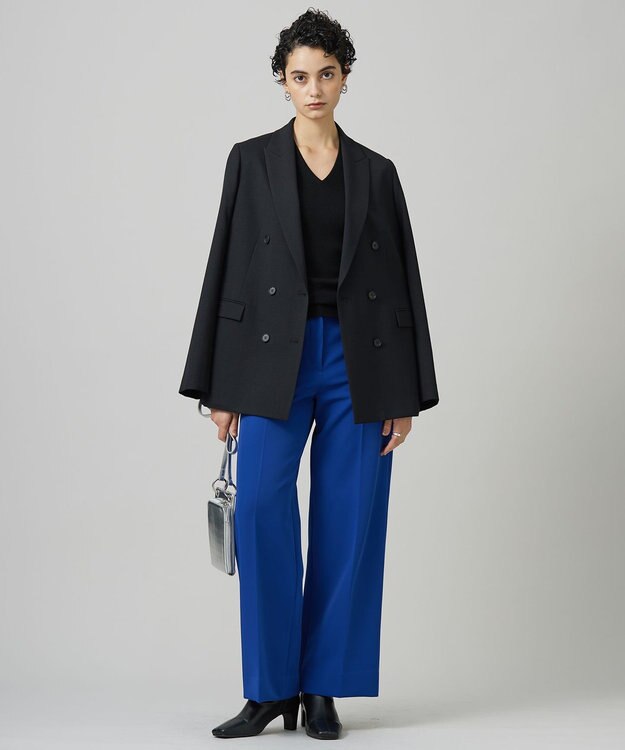 ICB 【新色追加・洗える】エクストラファインメリノ Vネックプルオーバー ブラック系