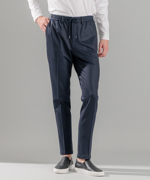 JOSEPH HOMME 新素材【抜群のストレッチ性/セットアップ対応可】スプリングウールジャージー / PEGG CONVERTIBLE ネイビー系