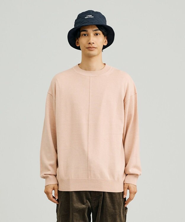 J.PRESS YORK STREET 【UNISEX】ANTI PILLING WOOL クルーネックニット ピンク系