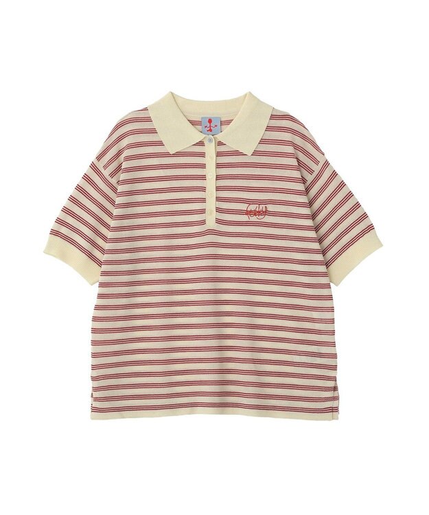 AMERICAN HOLIC 【TOY STORY 5】ボーダー半袖ニットポロ Ivory