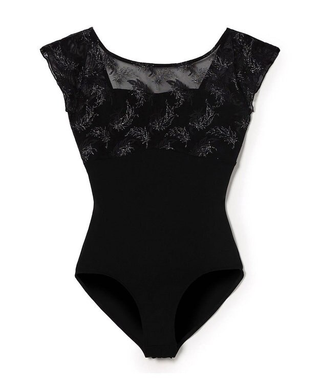 Chacott フレンチスリーブレオタード ブラック