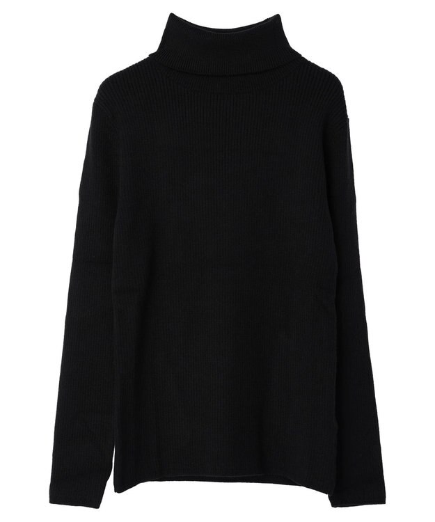 CRAFT STANDARD BOUTIQUE リブタートルネックニットプルオーバー Black