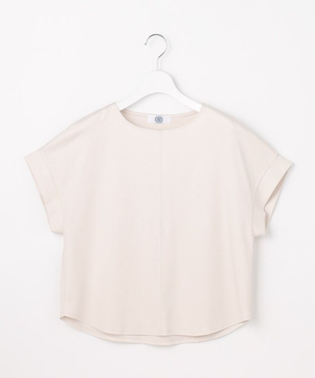 J.PRESS LADIES L 【2WAY】コットンスムース フレンチスリーブ カットソー グレージュ系