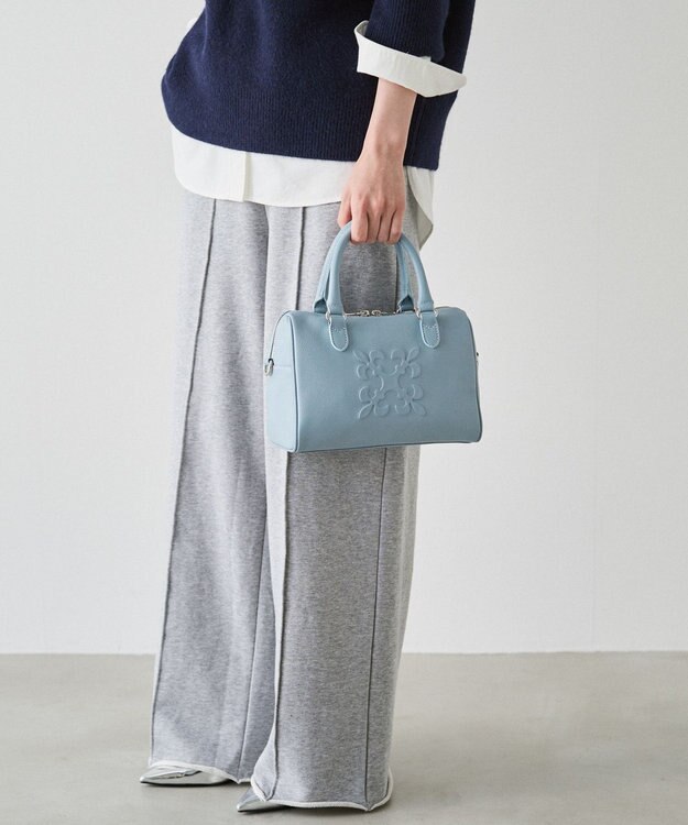 russet 《composition》レザー2WAYミニボストンバッグ(CE-1684) L.Blue