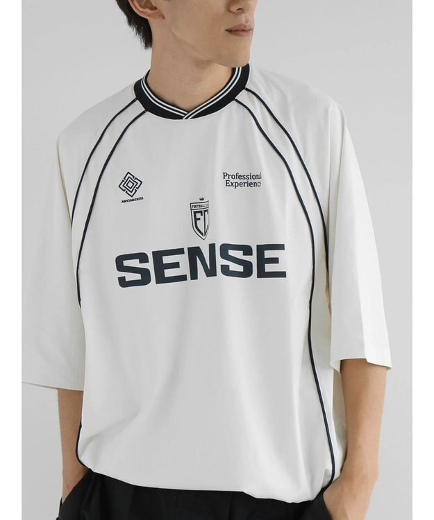 CRAFT STANDARD BOUTIQUE 接触冷感/UVカット/イージーケア/ストレッチ/ゲームシャツ-B Off White