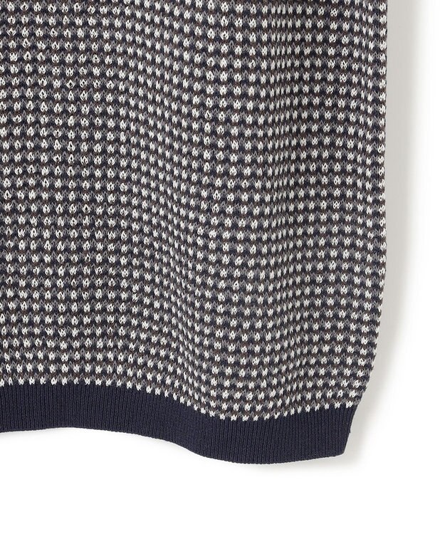 J.PRESS MEN 【HTBRID LINEN】スキッパーニット ポロシャツ ネイビー系1