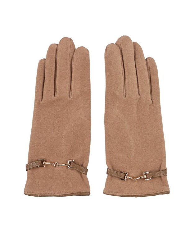 UNBILLION カシュネ cache nez / ビット金具付きジャージー手袋 ブラウン