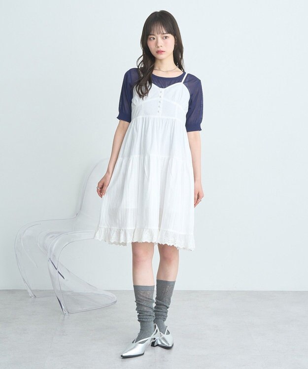 earth music&ecology ＳＥＴ２点シアーニットプルオーバー＋カーディガン Navy