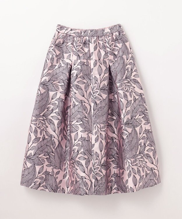 GRACE CONTINENTAL ボタニカルジャガードスカート ピンク