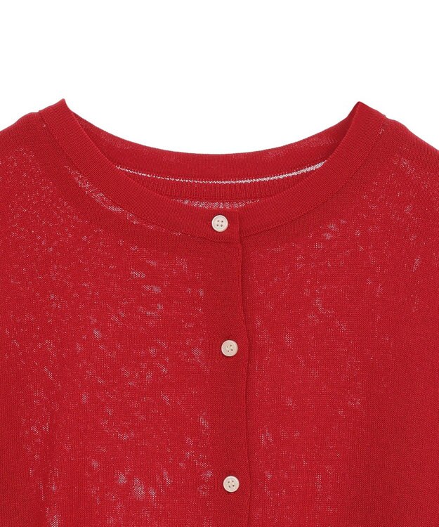 earth music&ecology ＳＥＴ２点シアーニットプルオーバー＋カーディガン Red