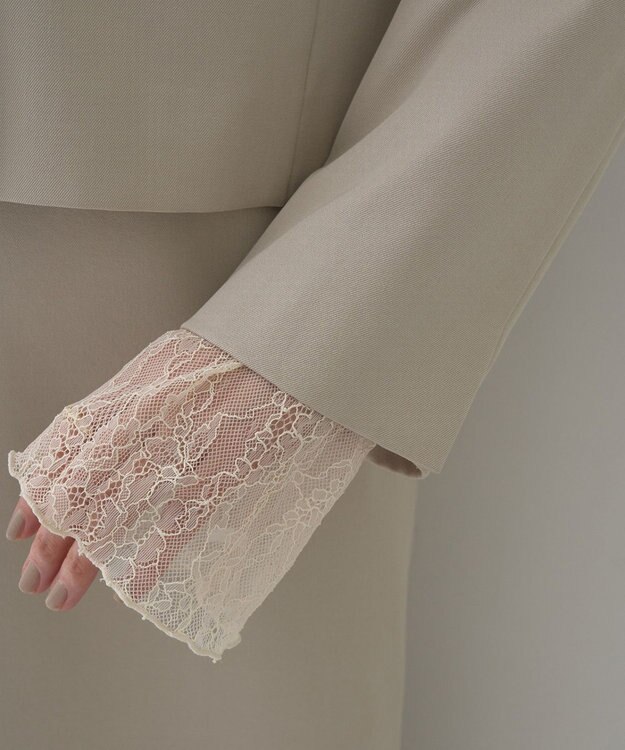 YECCA VECCA 袖レースシアートップス Ivory