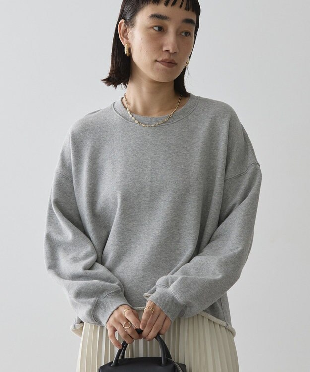 AMERICAN HOLIC ラメ裏毛ショートスウェット Light Gray Mixture