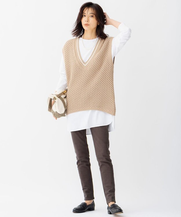 23区 キルティング ローファー ブラック系