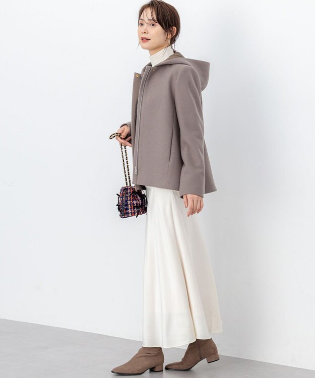 組曲 L ウールモッサ ショートコート ブラウン系