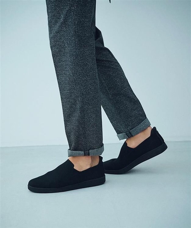 steppi 【撥水/抗菌防臭】多機能ニットシューズ（メンズ向け） ブラック×ブラック