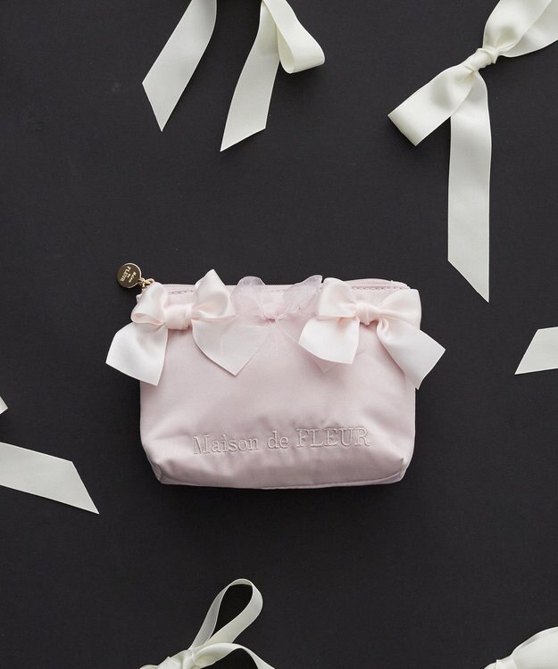 Maison de FLEUR リボンポーチ Pink