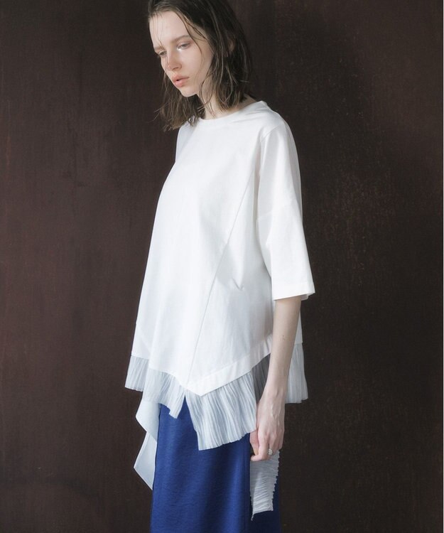 YECCA VECCA 裾アシメデザインプルオーバー White