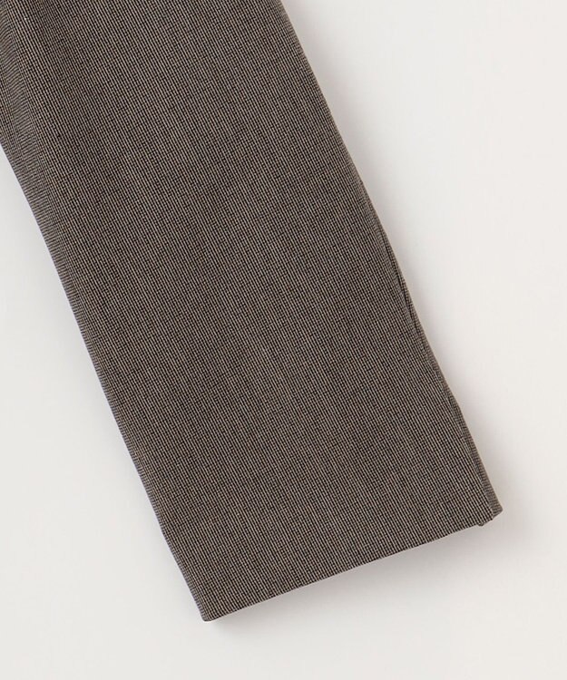 J.PRESS LADIES T/Rアルガンシルク ノーカラー ジャケット ブラウン系