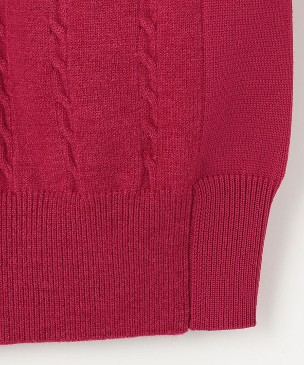 23区GOLF 【WOMEN】【洗える】ストレッチカラー ニット オールドローズ系