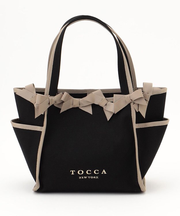 TOCCA OCTUPLE RIBBON TOTE M トートバッグ M ブラック系