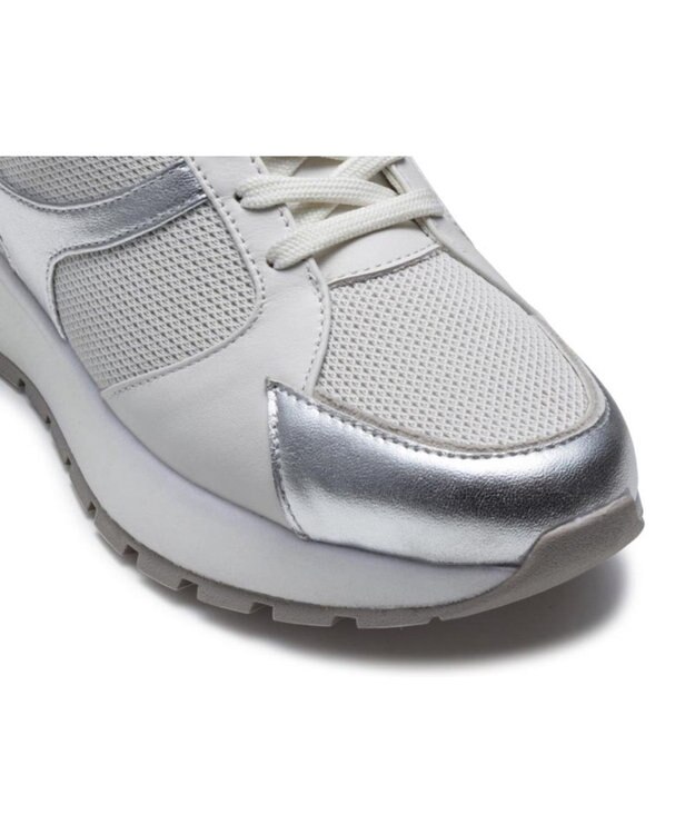 REGAL FOOT COMMUNITY 【リーガルレディース】BF07 メッシュスニーカー ホワイト×シルバー