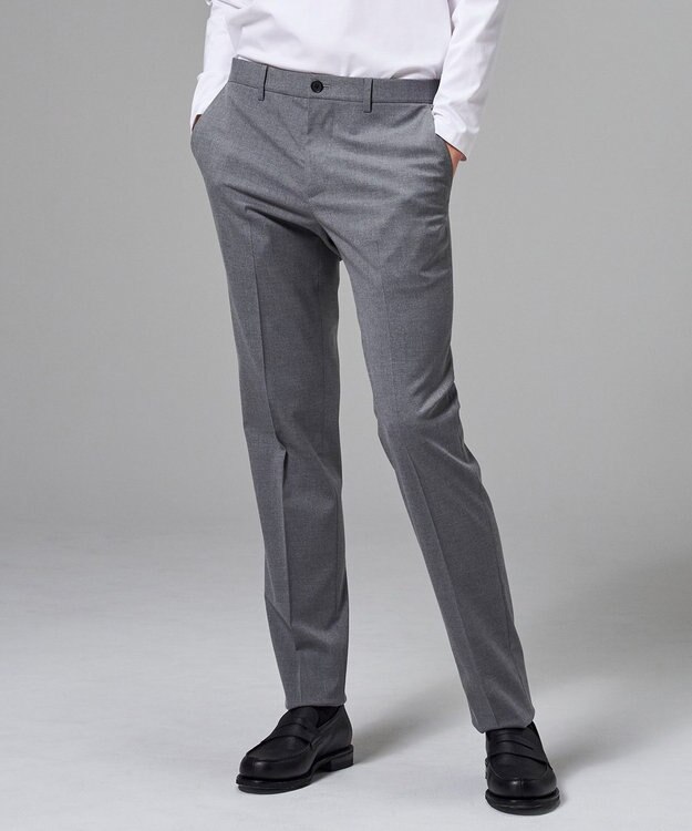 JOSEPH HOMME 【後ろウエストゴム仕様】キャリーマンストレッチ   テーパードパンツ / CITY EASY ライトグレー系