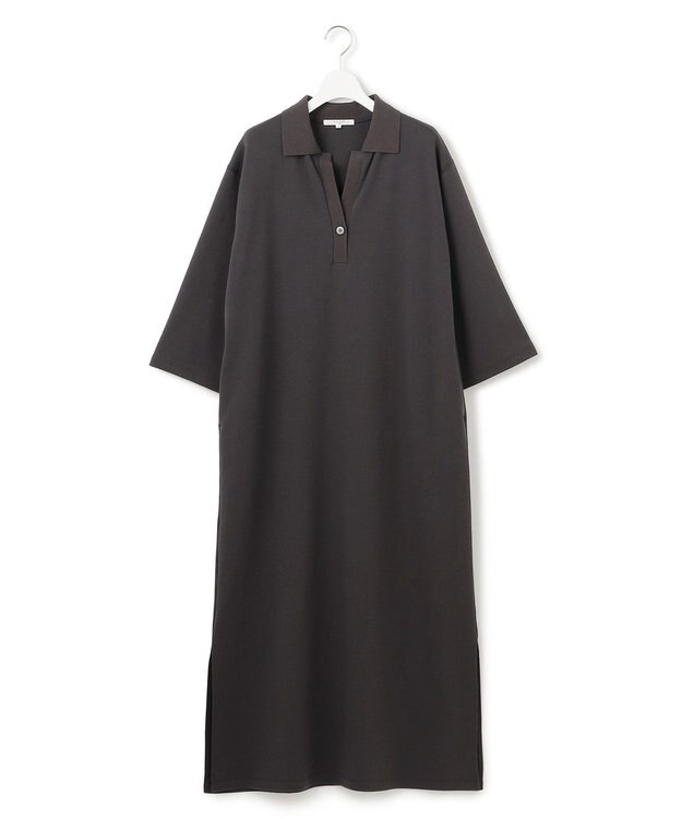 23区 L 【SLOW/一部店舗限定】ライトダンボール スキッパー ワンピース グレー系