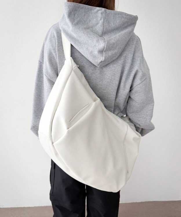 WEGO 【ユニセックス着用ITEM】タックポケットBIGショルダー ホワイト
