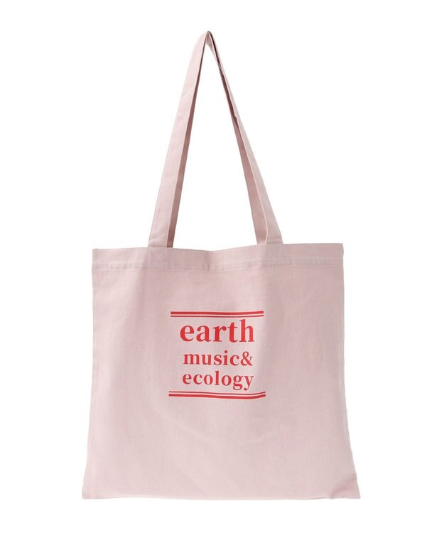 earth music&ecology バイカラーロゴトートバッグ Pink