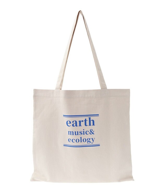 earth music&ecology バイカラーロゴトートバッグ Ivory