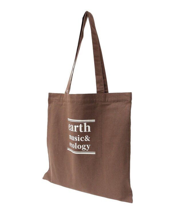 earth music&ecology バイカラーロゴトートバッグ Brown