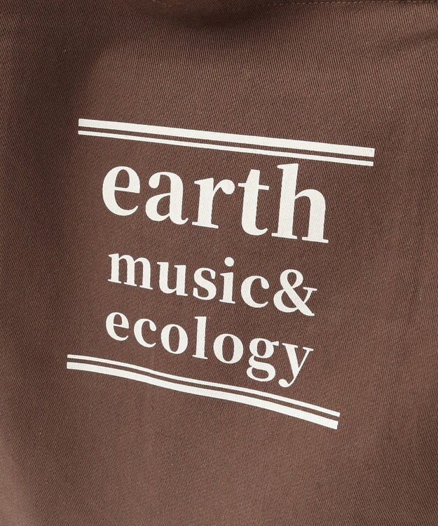 earth music&ecology バイカラーロゴトートバッグ Brown