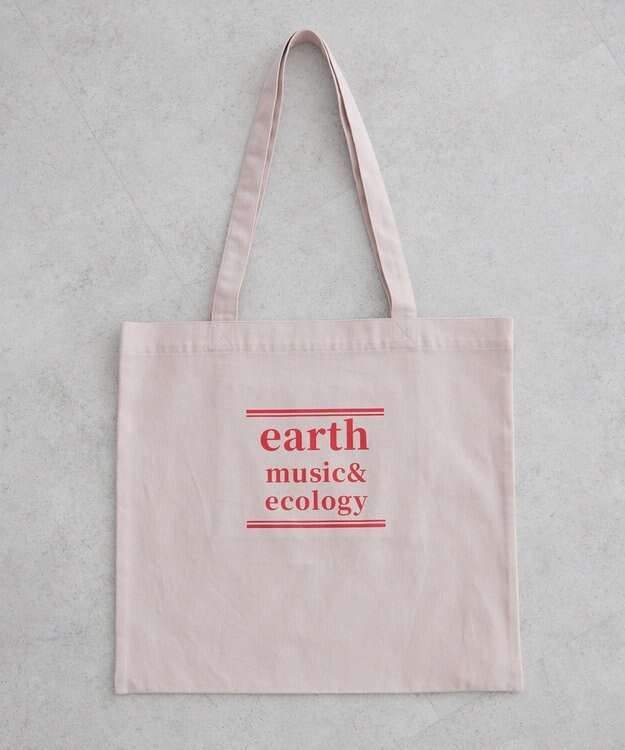 earth music&ecology バイカラーロゴトートバッグ Pink