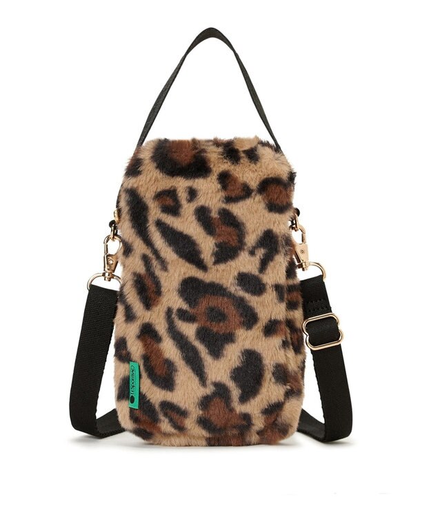 LeSportsac FUR MINI PHONE CROSSBODY/レオパードフラッフィーファー レオパードフラッフィーファー