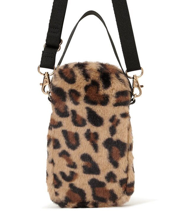 LeSportsac FUR MINI PHONE CROSSBODY/レオパードフラッフィーファー レオパードフラッフィーファー