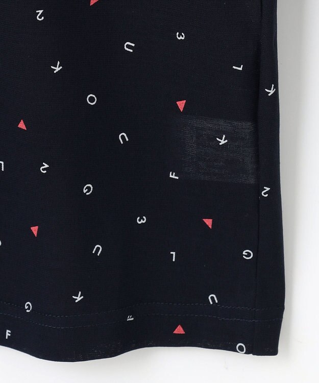 23区GOLF 【WOMEN】肌に優しいコットン100%【ストレッチ/UVケア】マイルドドライ総柄インナー ネイビー系