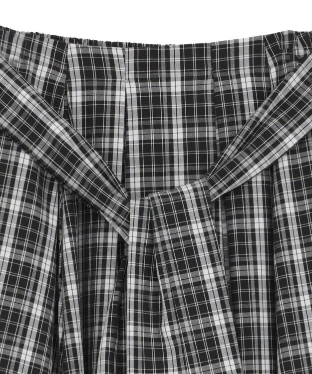 earth music&ecology イレヘムチェックシャツスカート Black