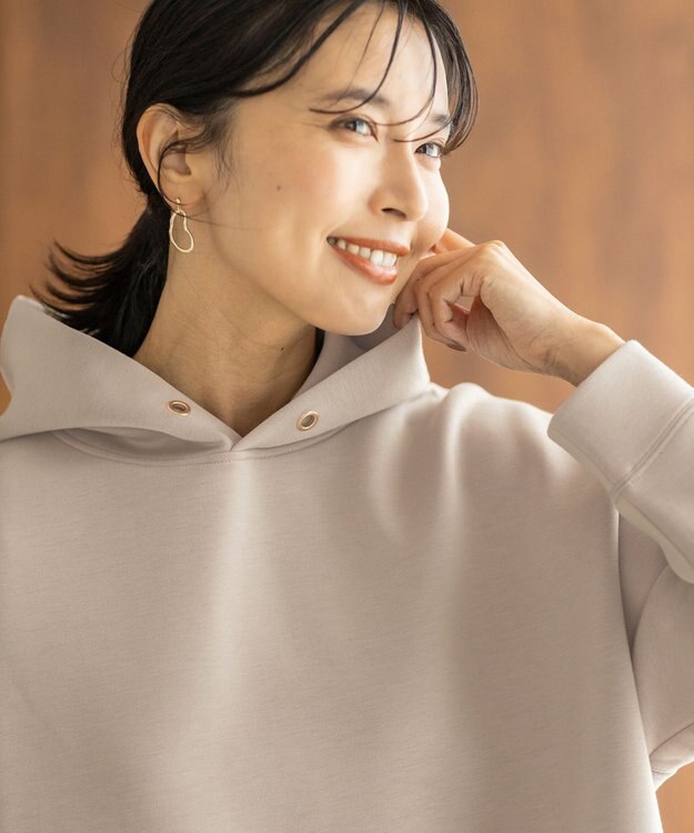 ANY L 【洗濯機可】クロップド丈ダンボールパーカー サンドベージュ