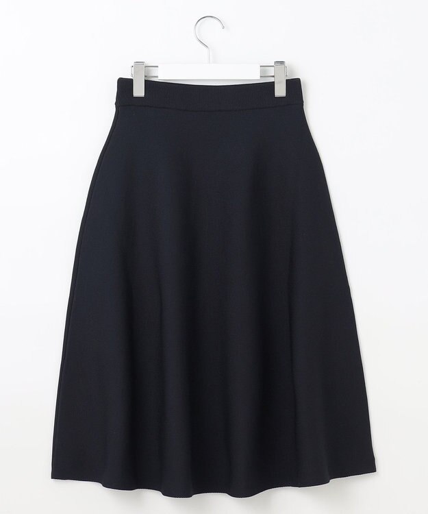 Feroux 【洗える】パフスリーブフリル ニットセットアップ ネイビー系