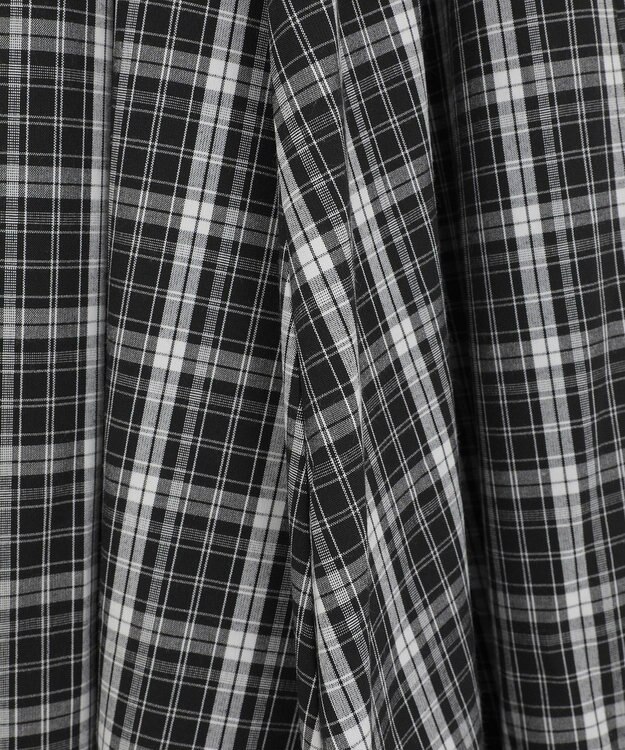 earth music&ecology イレヘムチェックシャツスカート Black