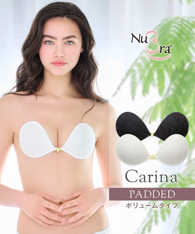 BRADELIS New York 【NuBra / ボリュームアップ】パテッドヌーブラ カリーナ 蒸れにくい バックレス コレクション デザインヌーブラ 正規品 ホワイト