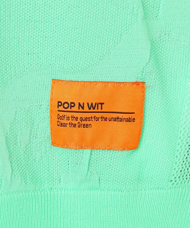 PW CIRCULUS 【手洗い可能】【WOMEN】アニマルドットニットモック ゴルフウェア レディース ピーコックグリーン系