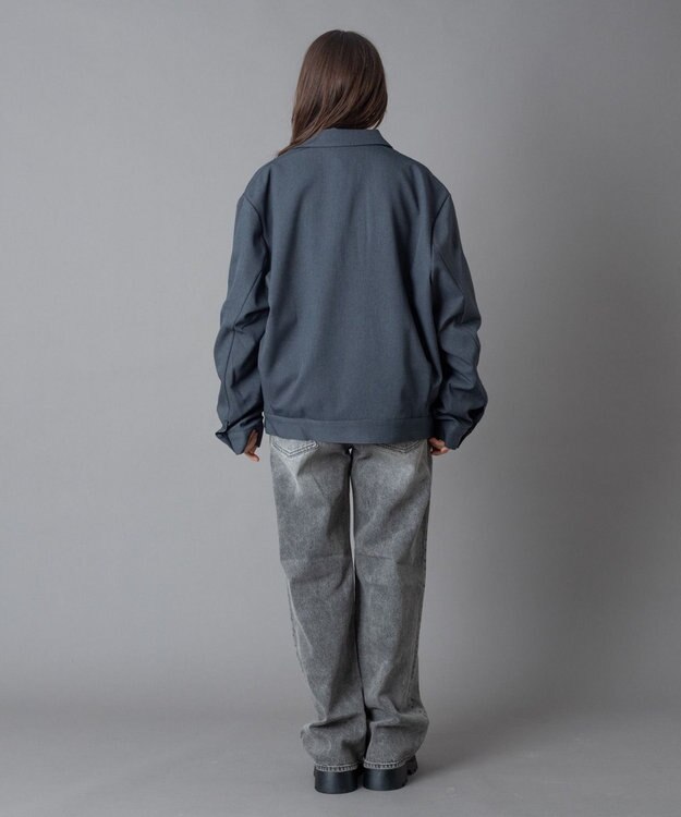 WEGO 【ユニセックス着用ITEM】ダブルポケットショートジャケット ブルーその他