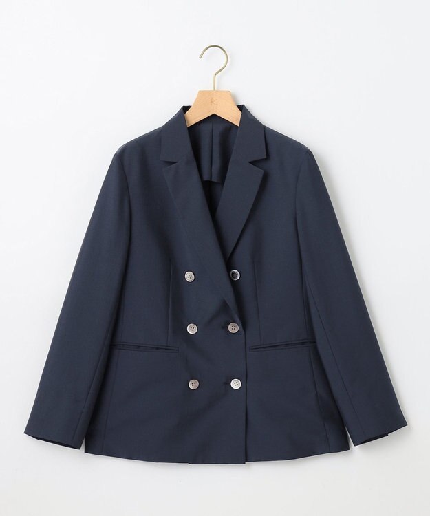 組曲 L 【WEB限定】シアーボイル ダブルブレストジャケット ネイビー系