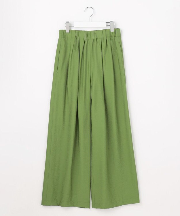 自由区 L 【SHIHOさん着用・ご好評アイテム・新色追加・セットアップ対応】エアリーツイルワイド パンツ グリーン