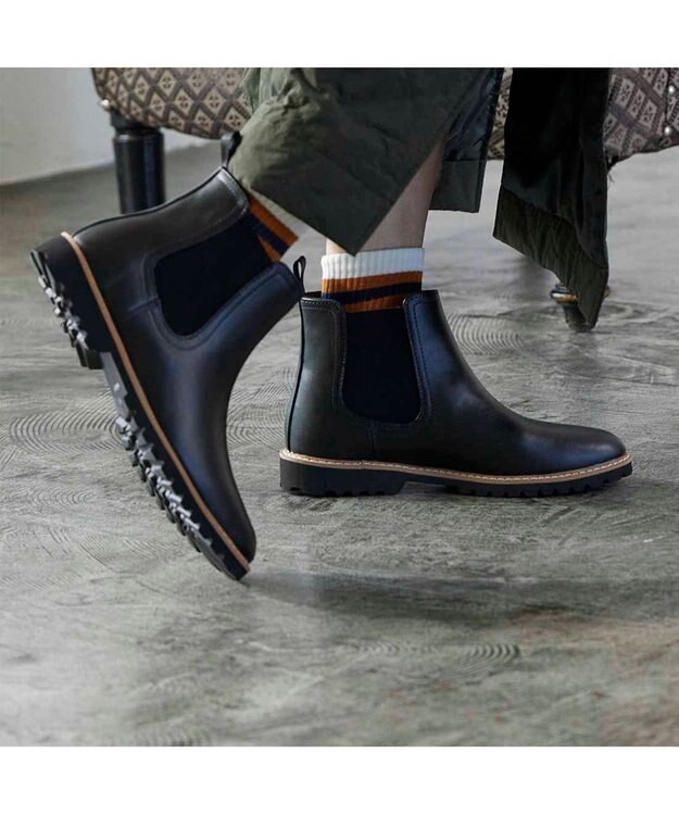 ing <ing>【WEB限定】【レイン対応】サイドゴアレインブーツ ブラック